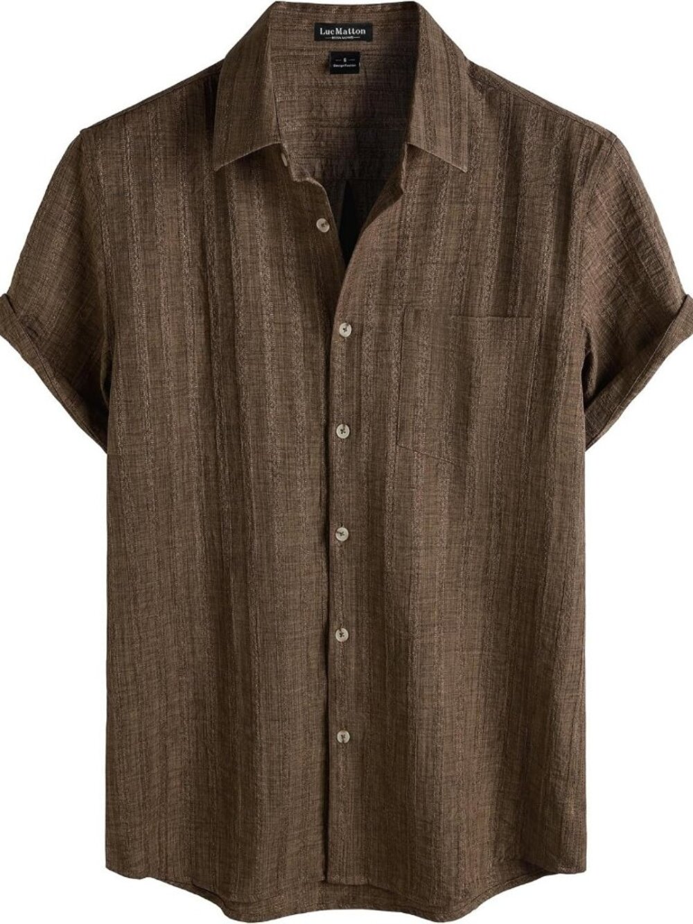 Men's Casual Beach Short Sleeve Button-Up Shirt, Lightweight Summer Top